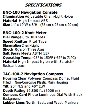 Small boat navigation(BNC-100)의 제품설명서