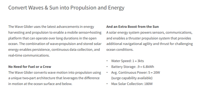 Wave Glider의 제품설명서